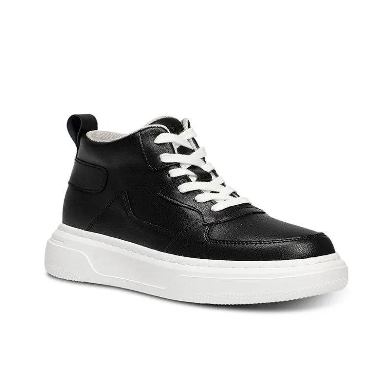 Qiandongmeili Thermal Height Increasing Waterproof Slip Resistant Mid Top Skateboard Shoes Unisex-6