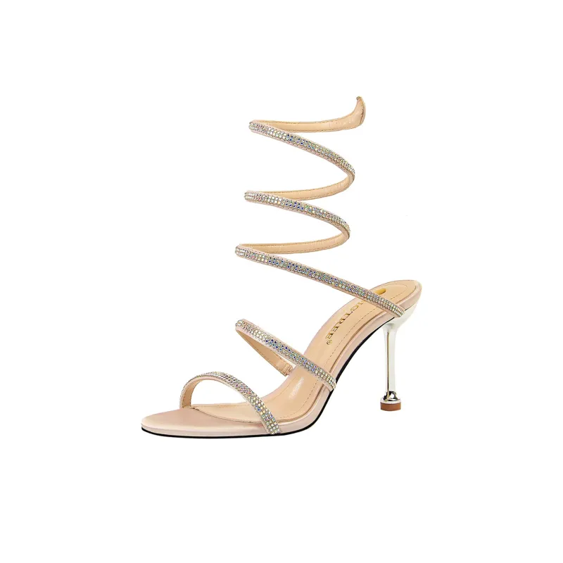 QITUMAUL Slim Heel High Heels 8cm Women's-11