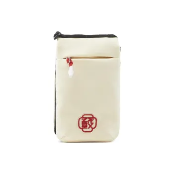 LiNing Rijin Doujin Collection Polyester Shoulder Bag, Crossbody Bag, Cell Phone Pouch Unisex Ecru