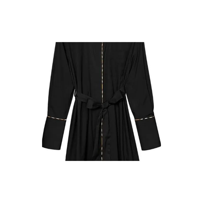 Burberry Long Sleeved Dresses Women's Black-3