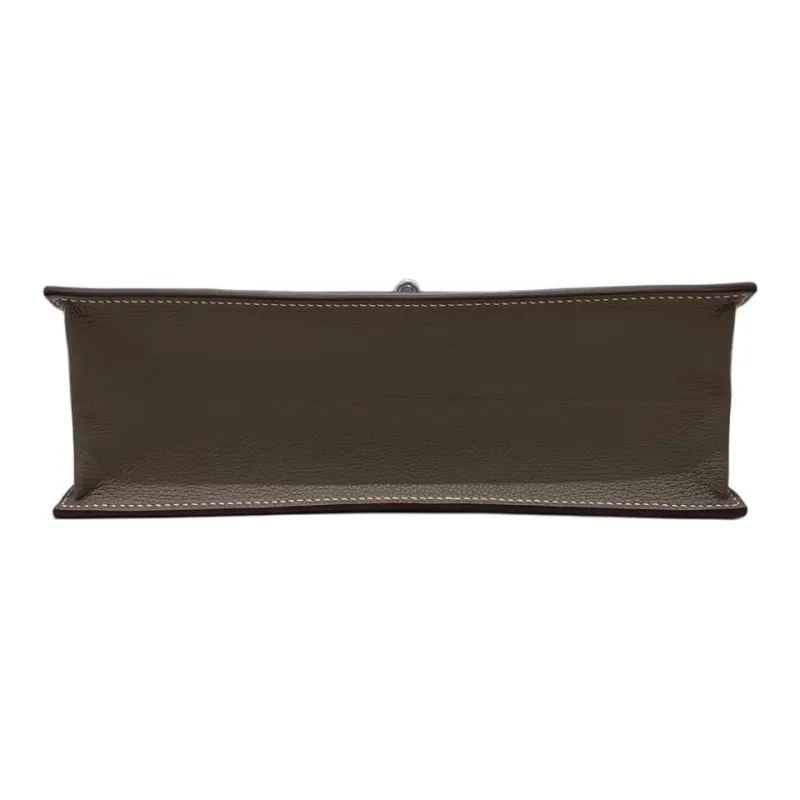 HERMES Kelly Danse Evercolor Calfskin Crossbody Bag Shoulder Bag Women's 18 Etoupe Elephant Gray-3