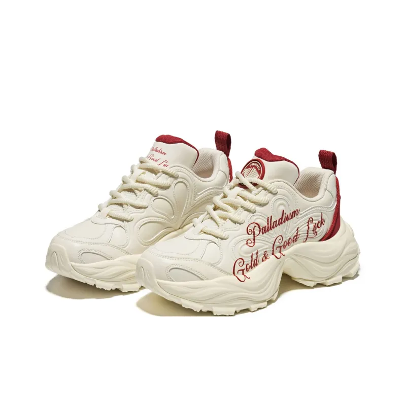 Palladium Petal Shoes Anti Slip Wear Resistant Low Top Chunky Sneakers Women's Ecru-2