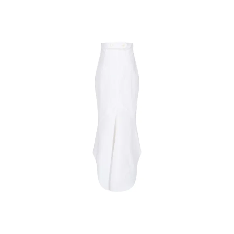 PRADA FW23 Casual Long Skirts Women's White-1