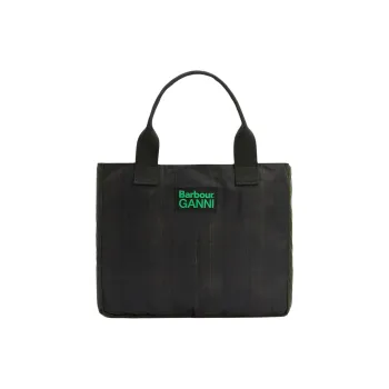 BARBOUR GANNI Collaboration Polyester Tote Bag Shopping Bag Handbag Women's Green