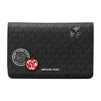 MICHAEL KORS Cooper Large Embellished Signature Logo Travel Wallet