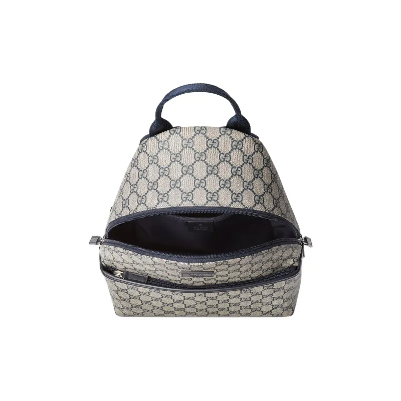 GUCCI GG Supreme Canvas Backpack Kids' Beige & Blue-4