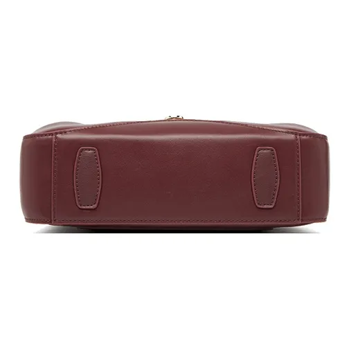 ZOOLER Top Grain Cow Leather Handbag, Shoulder Bag Women's Angela Red-4