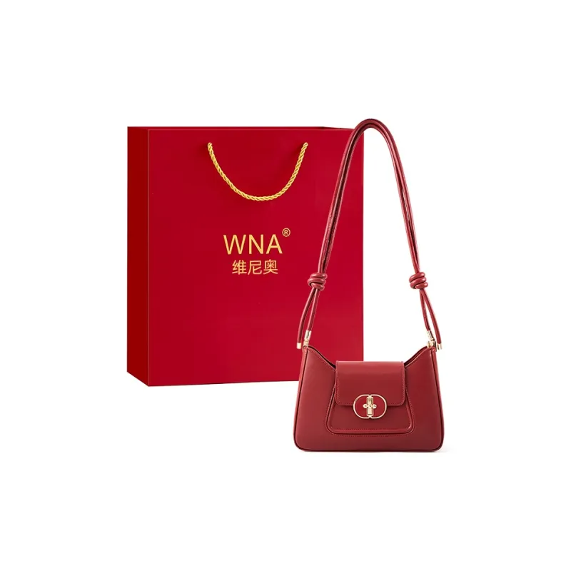 Vigno Synthetic Leather Shoulder Bag Baguette Bag Regular Women's Red-7