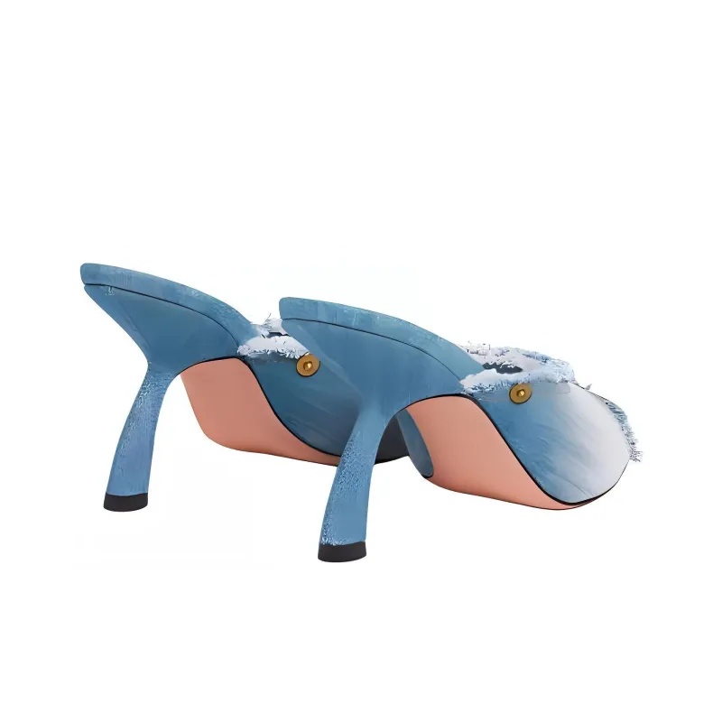 PIFERI Tiana 85mm Denim Mules Women's-3