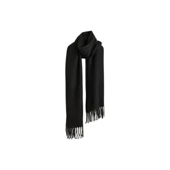 H&M Acrylic Knit Scarves Women's Black
