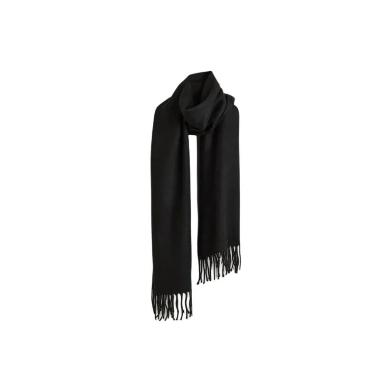 H&M Acrylic Knit Scarves Women's Black-0