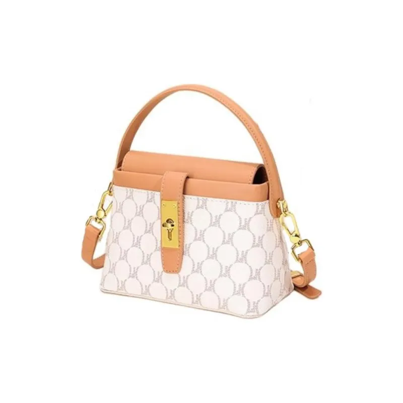 YZUE PVC Handbags Shoulder Bag Crossbody Bag Regular Women's White/Coffee-1