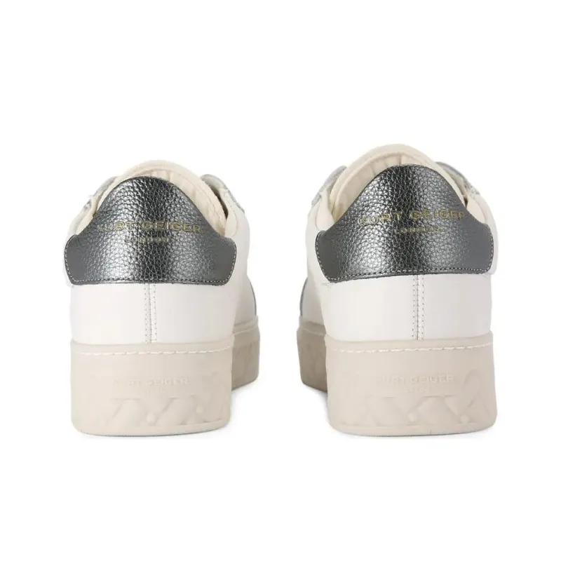 Kurt Geiger London Kensington Low-Top Skateboard Shoes Women's Silver-4