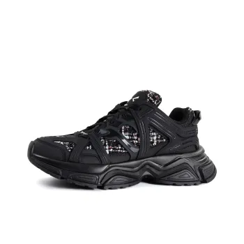 Same Way Cushioning Anti Slip And Wear Resistant Height Increasing Low Top Chunky Sneakers Men's Black