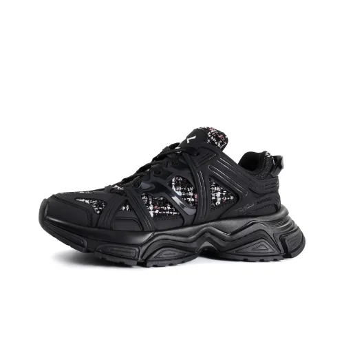 Same Way Cushioning Anti Slip And Wear Resistant Height Increasing Low Top Chunky Sneakers Men's Black