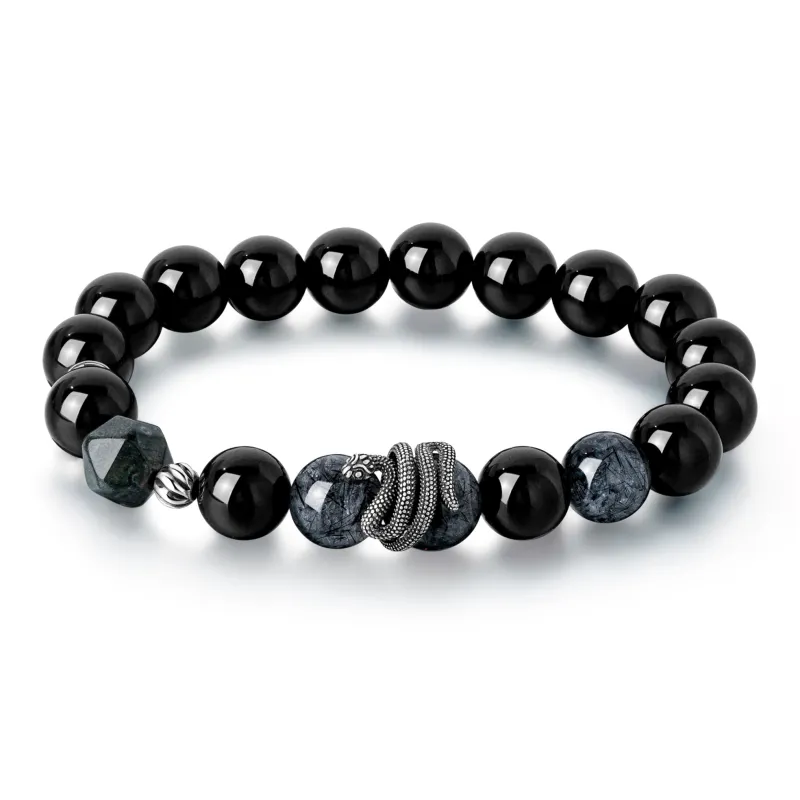 Lao Feng Xiang Obsidian Bracelets Men's-0