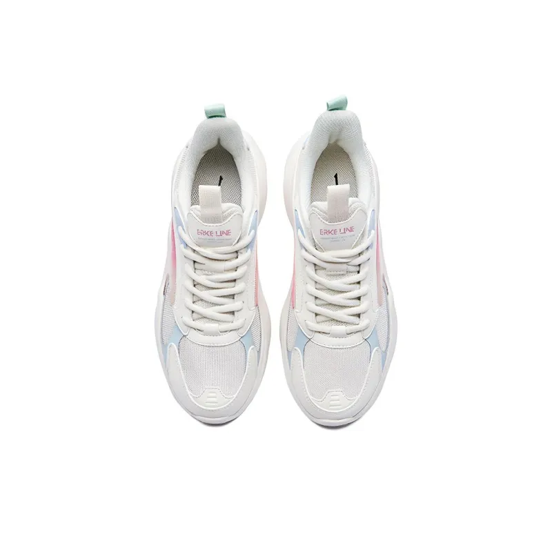 Erke Casual Shoes Women's Low Top White/Blue-2