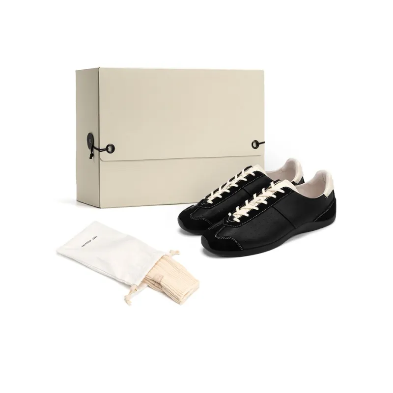 FOOT INDUSTRY Foot Industry Low-Top German Army Trainers Unisex Black/Antique White-5