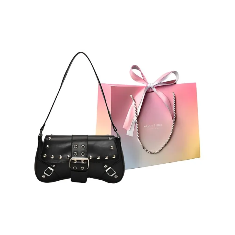 Yalu PU Shoulder Bag Women's White/Black/Red/Green/Brown-7
