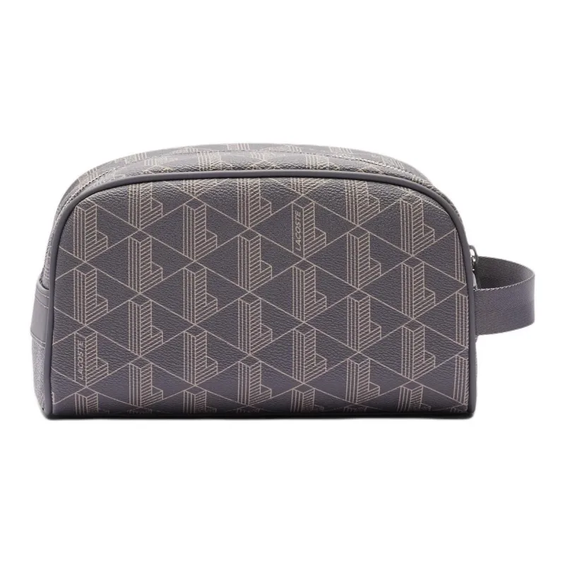 LACOSTE PVC Toiletry Bag Men's Gray-2