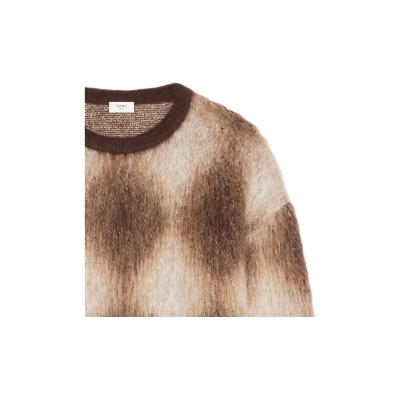 CELINE Crewneck Cropped Jumper-4