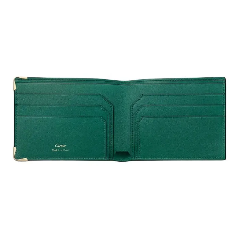 CARTIER Must De Cartier Calfskin Wallet Women's Green-2