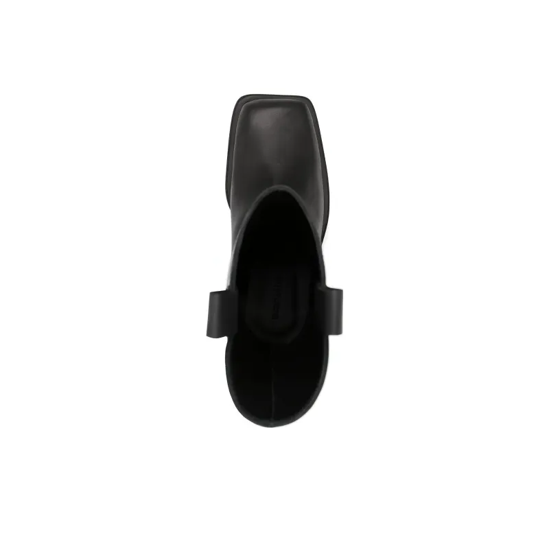 ECKHAUS LATTA Leather Stacked Boots Women's-4