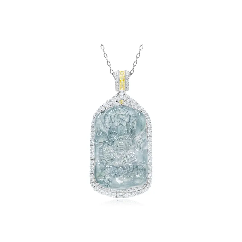 YUANYUXIANG Ice Glutinous Jadeite Necklaces Unisex-0