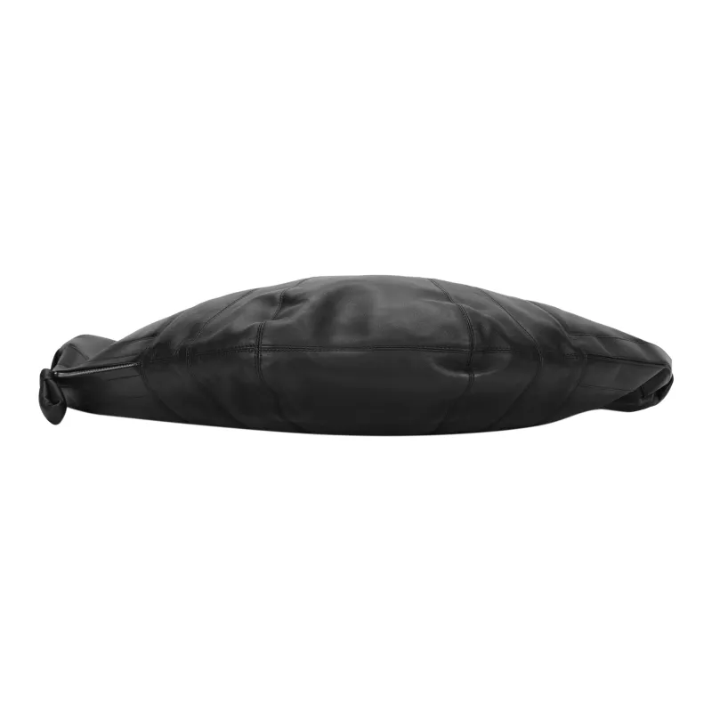 Lemaire Croissant Series Sheepskin Croissant Bag Goat Horn Bag Slogan Bag Handbag Shoulder Bag Large Size Unisex Black-7