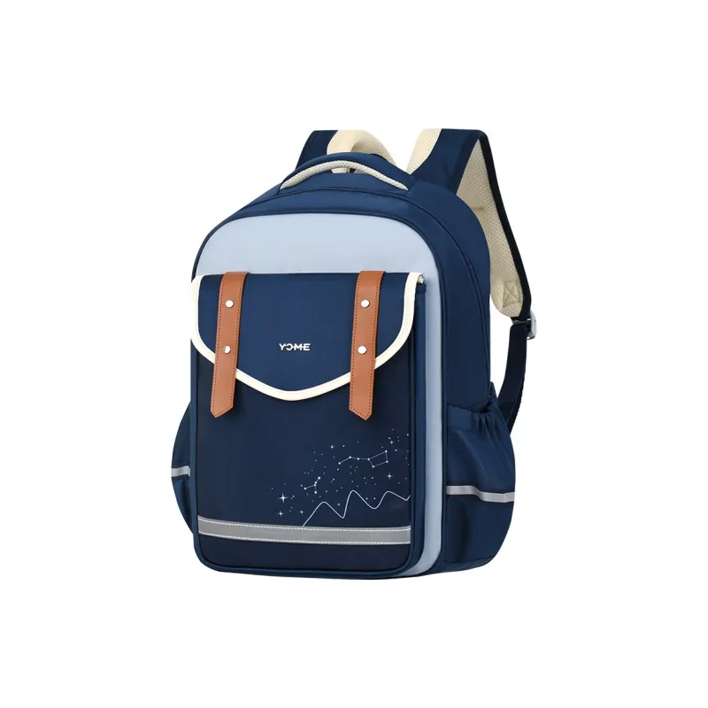 YOME Polyester Student Bag Large Size Blue Light Green-1