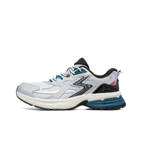 361° Anti-Slip Wear-Resistant Low-Top Casual Shoes Men's White Silver Black