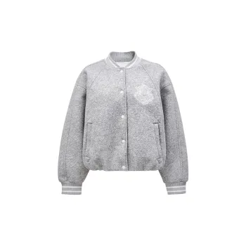 ONLY Trench Coat Women's Light Gray Wool Yarn
