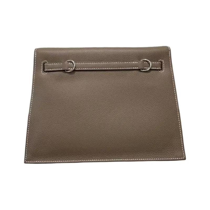 HERMES Kelly Danse Evercolor Calfskin Crossbody Bag Shoulder Bag Women's 18 Etoupe Elephant Gray-1