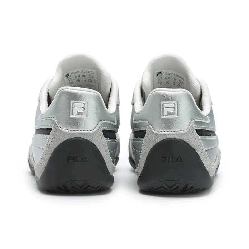 FILA TURBO Slip Resistant, Abrasion Resistant, Lightweight Low Top Skateboard Shoes Women's Gray Black Silver-3