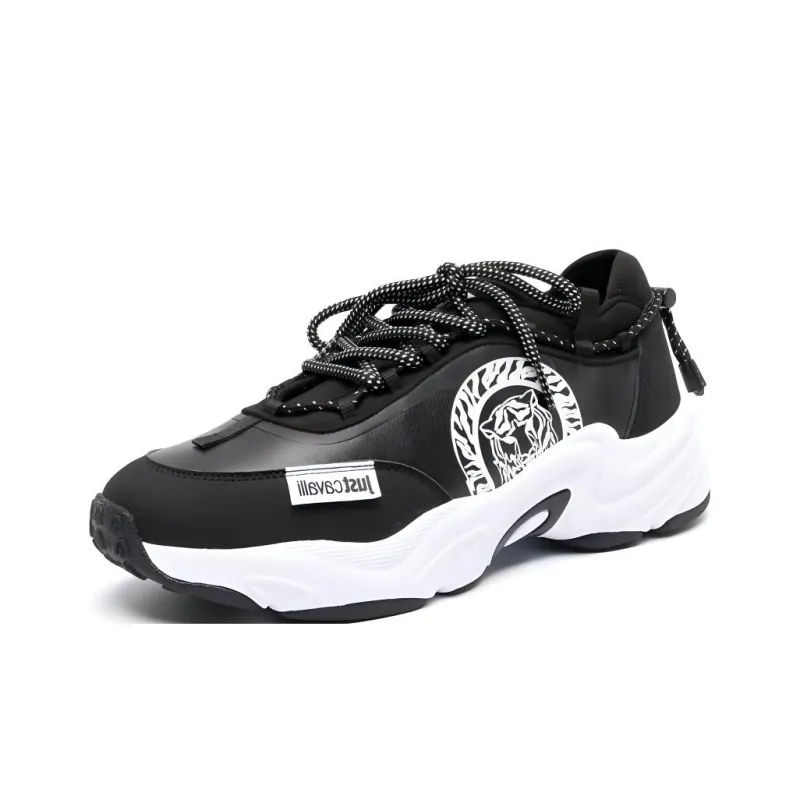 Just Cavalli Logo-print Leather Sneakers-1