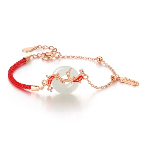 Central Fashion Hetian Jade Bracelets Green Jade Women's