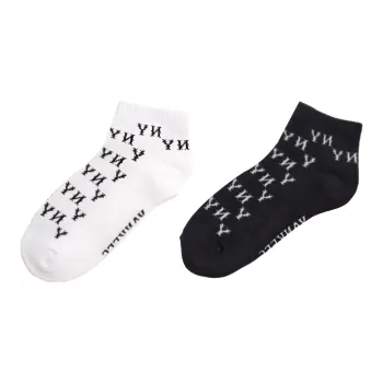 MLB New York Yankees Ankle Socks Unisex 2 Pack Black