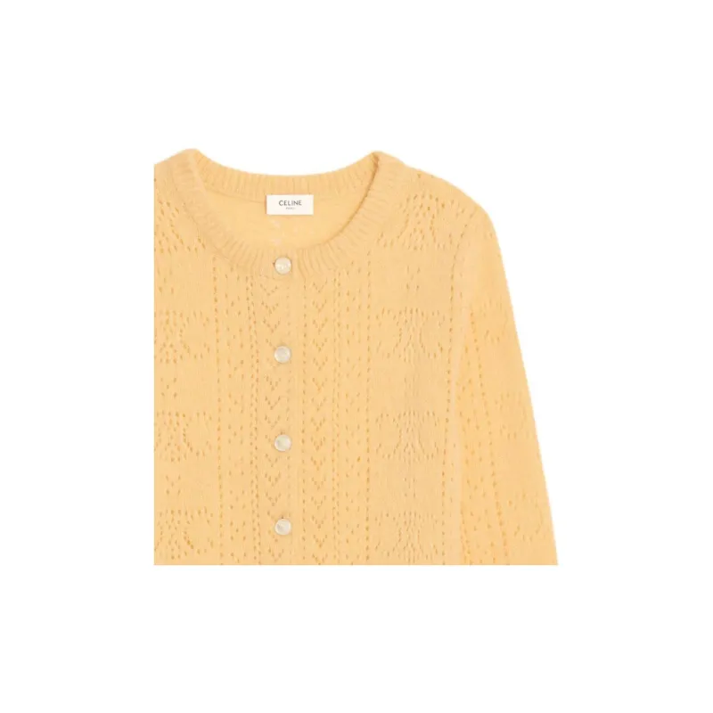 CELINE Cardigan In Shetland Pointelle-4