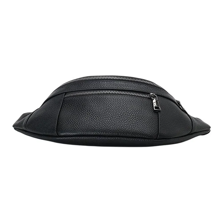DOSRFINI Cow Leather Sling Bag Regular Men's Black-4