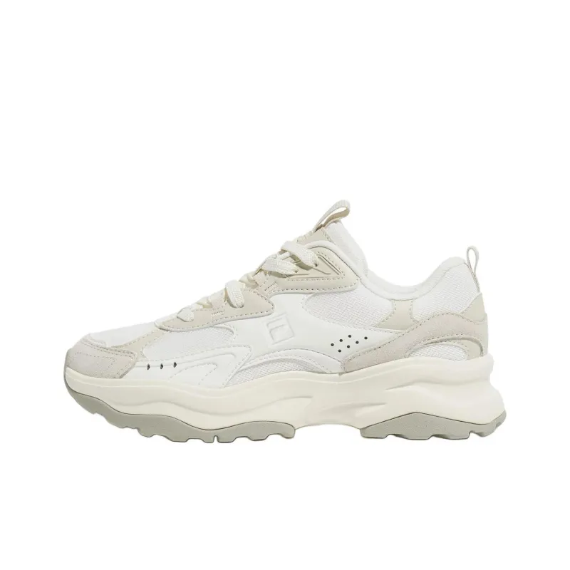 FILA Wood Block Anti Slip Wear Resistant Low Top Casual Shoes Unisex Beige-0
