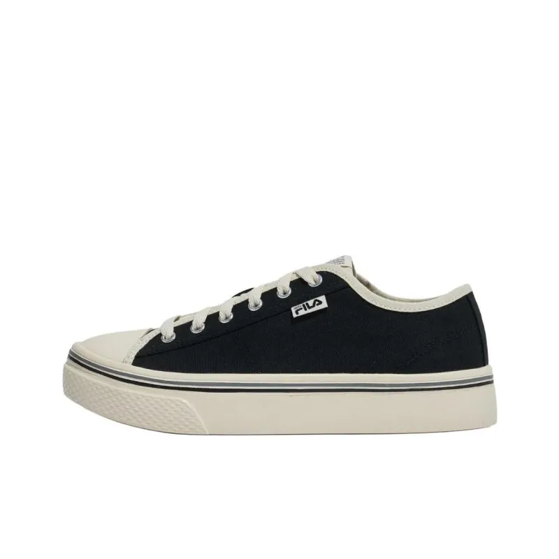 FILA Scanline Anti Slip Wear Resistant Low Top Skateboard Shoes Unisex Black-0