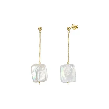 ZHENZHUAOMI Freshwater Pearl Drop Earrings Women's