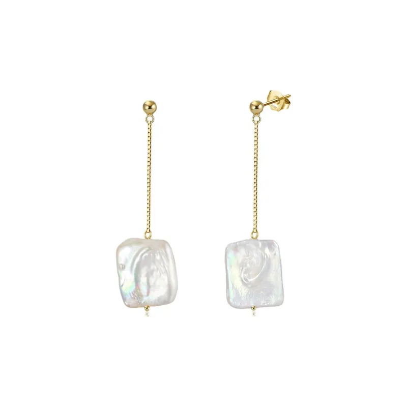 ZHENZHUAOMI Freshwater Pearl Drop Earrings Women's-0
