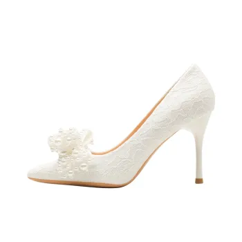 KATHRYN WILSON Graceful And Lively Slim Heel High Heels Women's White