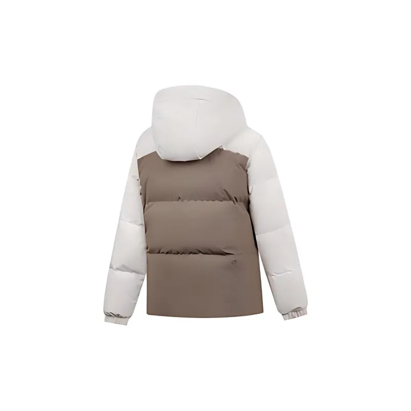 QIAODAN Down Jacket Women's Walnut Cream White-1