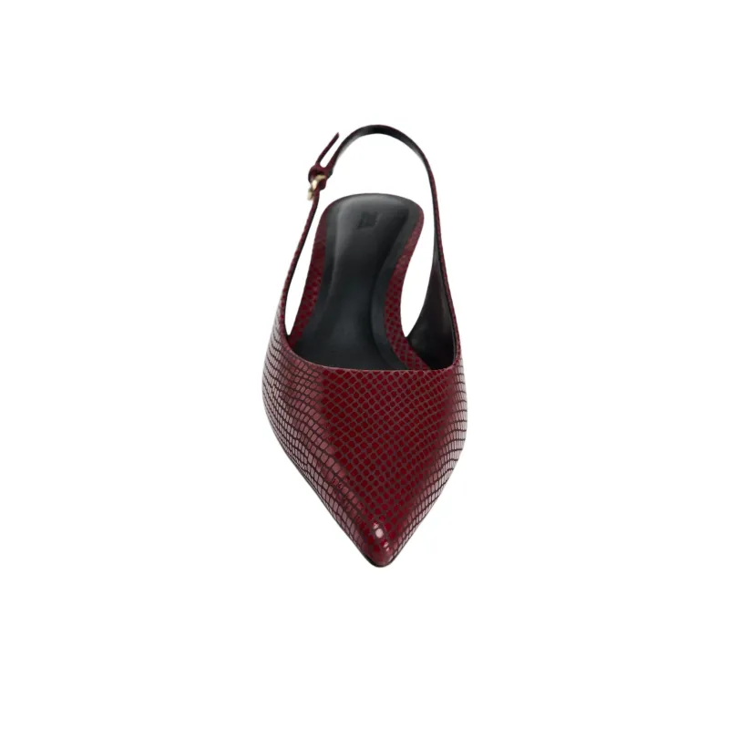 ZARA LIMITED EDITION Slim Heel High Heels 5cm Women's Red-4