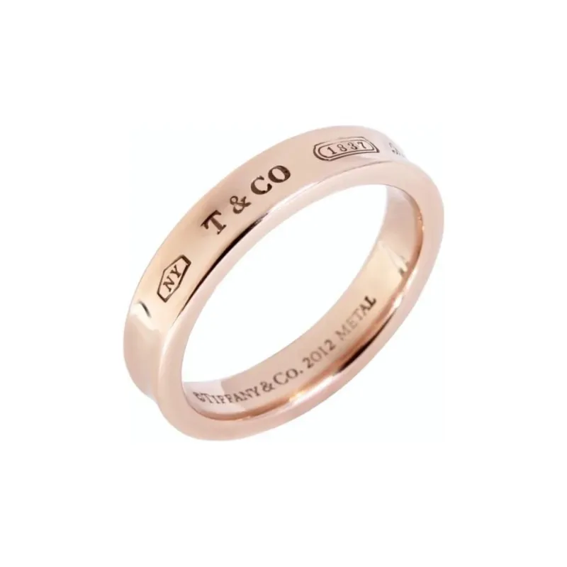 TIFFANY & CO. Metal Rings Unisex Rose Gold-4