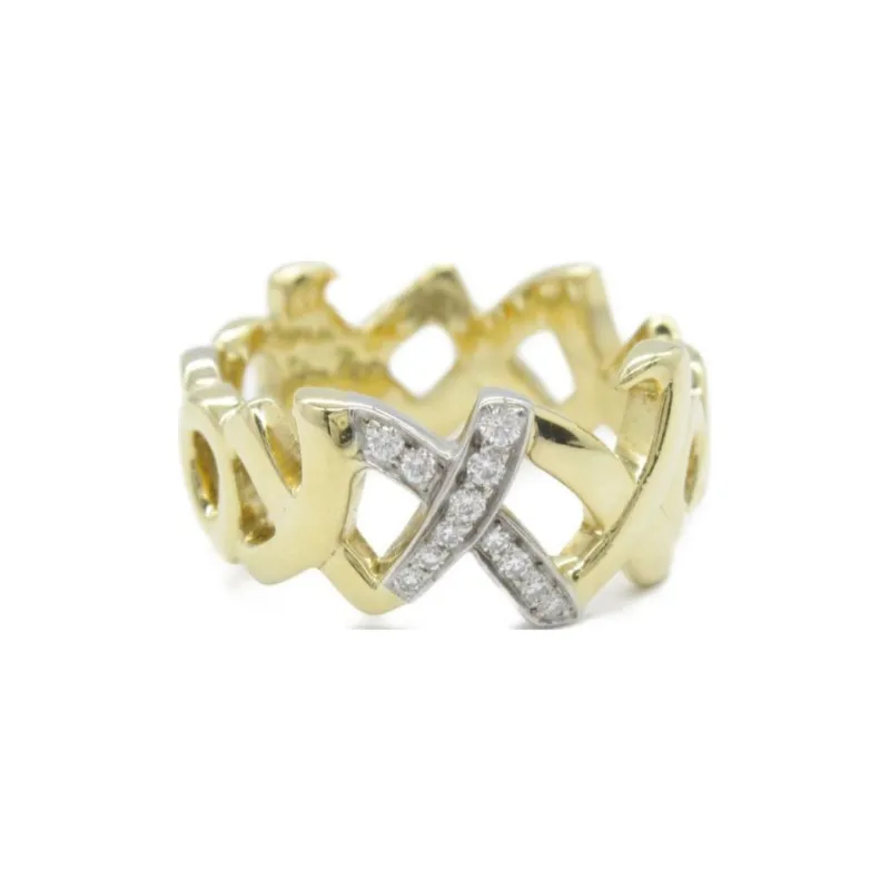 TIFFANY & CO. 2010s 18K Yellow And Rose Gold Love & Kiss Diamond Ring-0