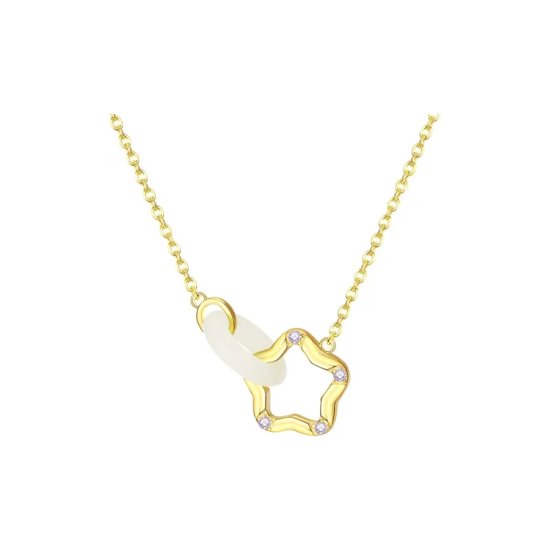 CHINA GOLD Chalcedony Necklaces Women's-4