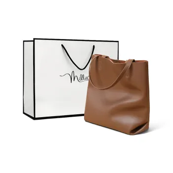 MILLIE'S Cow Leather Portable Underarm Shoulder Bag Combo Bag Bucket Bag Regular Women's Cocoa Brown